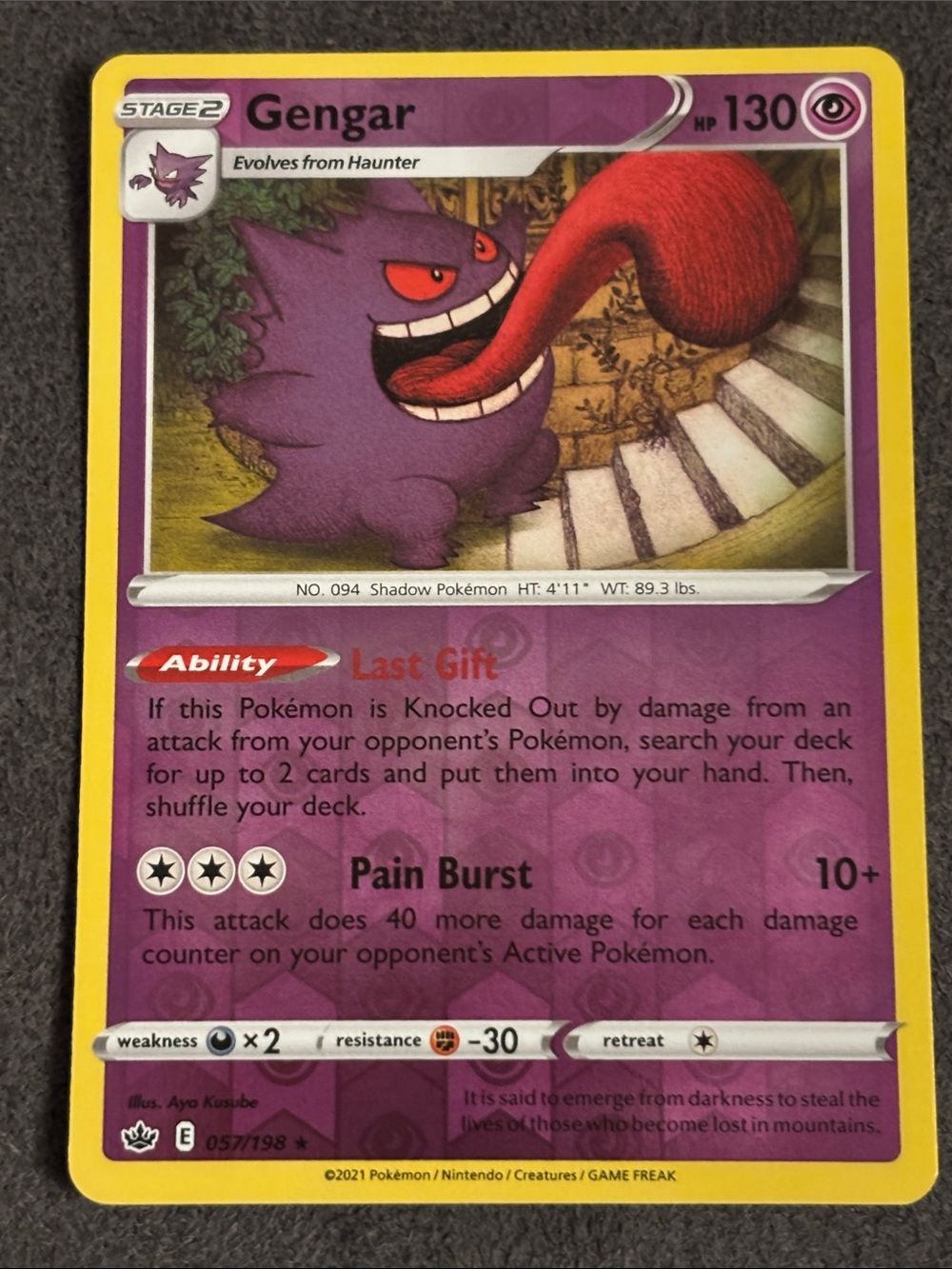 Gengar Pokémon Trading Card –